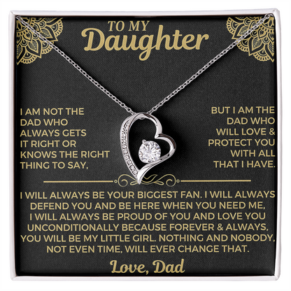 TO MY DAUGHTER NECKLACE  - Premium Forever Love Necklace (SKU2606-179)