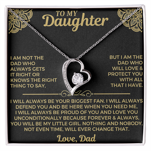 TO MY DAUGHTER NECKLACE  - Premium Forever Love Necklace (SKU2606-179)