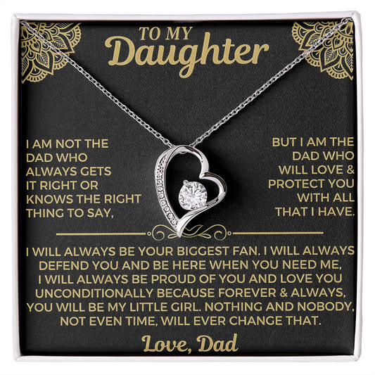 TO MY DAUGHTER NECKLACE  - Premium Forever Love Necklace (SKU2606-179)