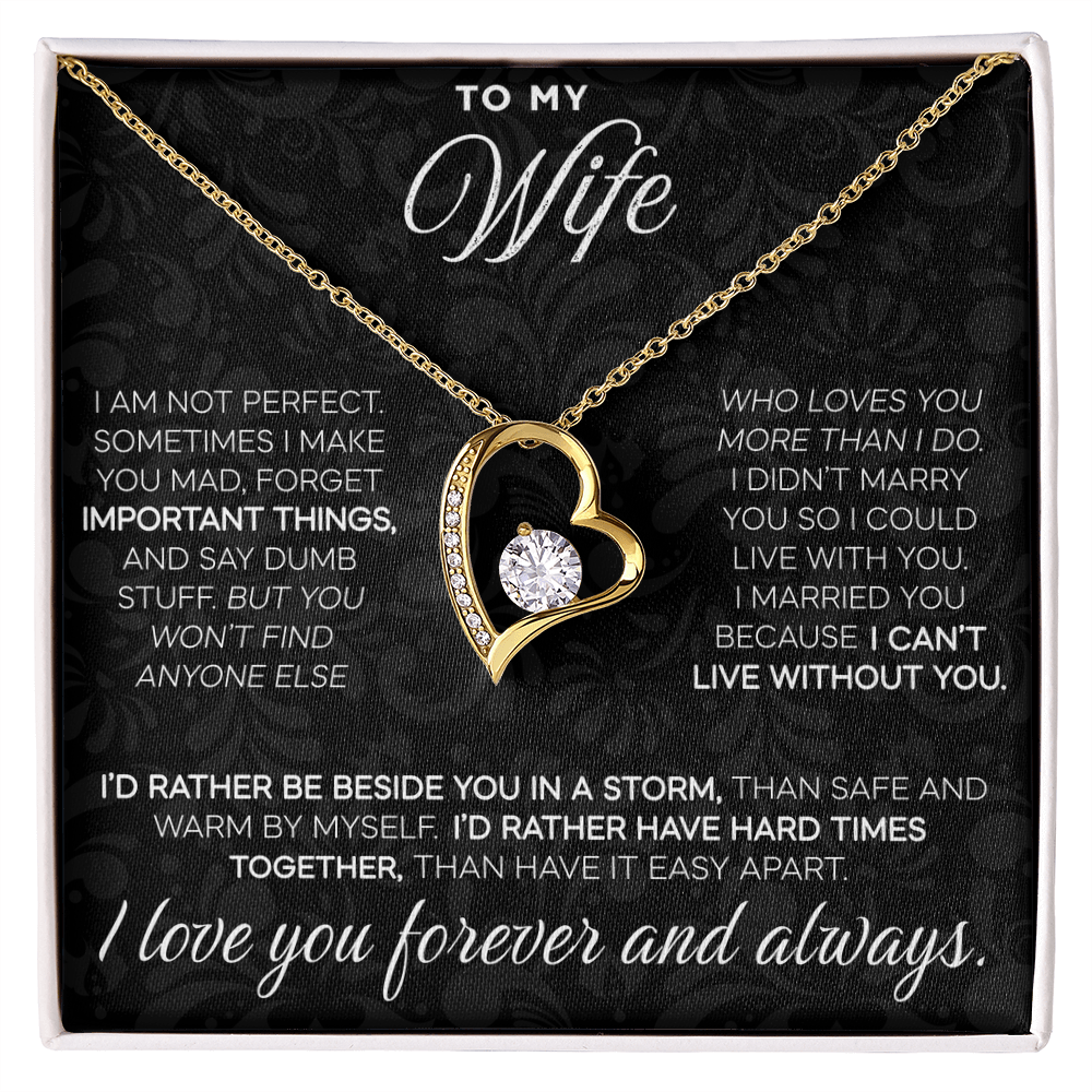 TO MY WIFE FROM HUSBAND NECKLACE  - Premium Forever Love Necklace (SKU26J-01211)