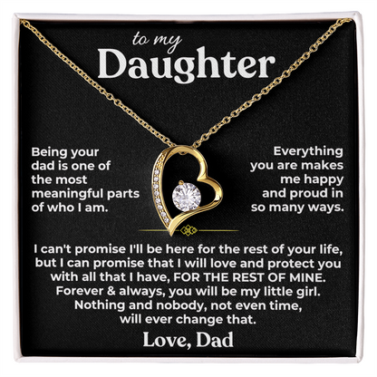 TO MY DAUGHTER NECKLACE  - Premium Forever Love Necklace (SKU2610-187)