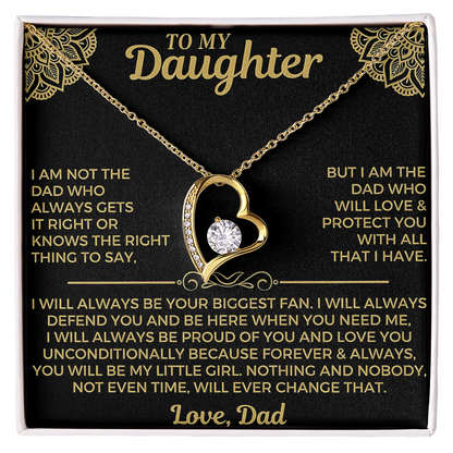 TO MY DAUGHTER NECKLACE  - Premium Forever Love Necklace (SKU2606-179)