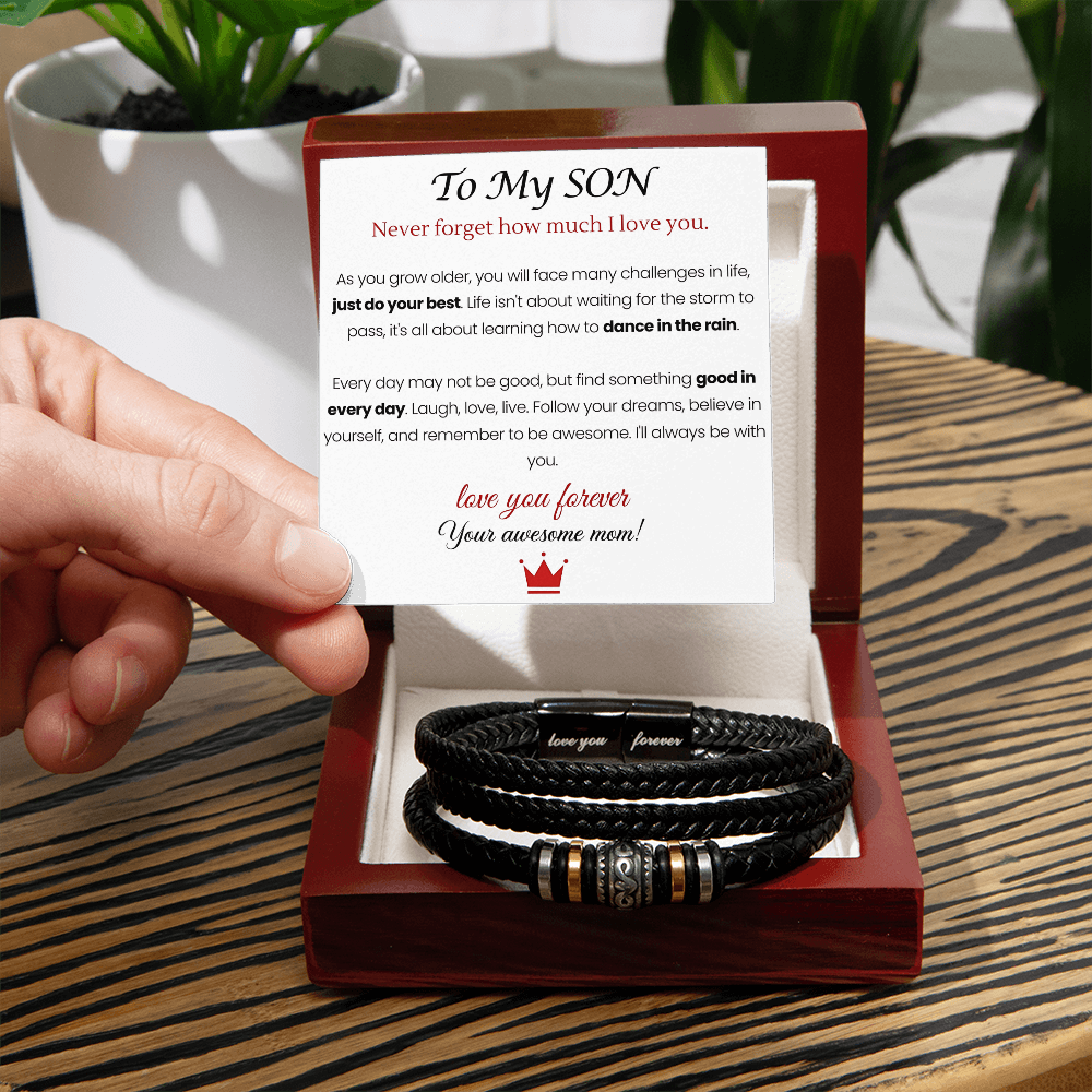 TO MY SON BRACELET - PERFECT GIFT FROM MOM - Love You Forever Bracelet (SKU2606-325)