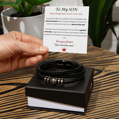 TO MY SON BRACELET - PERFECT GIFT FROM MOM - Love You Forever Bracelet (SKU2606-325)