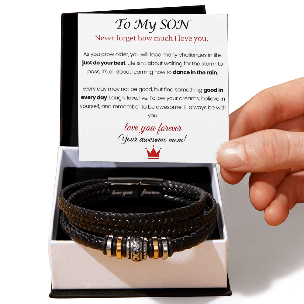 TO MY SON BRACELET - PERFECT GIFT FROM MOM - Love You Forever Bracelet (SKU2606-325)