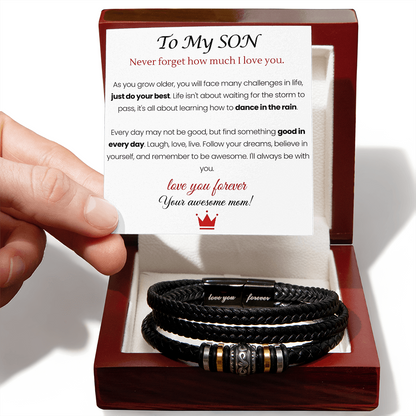 TO MY SON BRACELET - PERFECT GIFT FROM MOM - Love You Forever Bracelet (SKU2606-325)