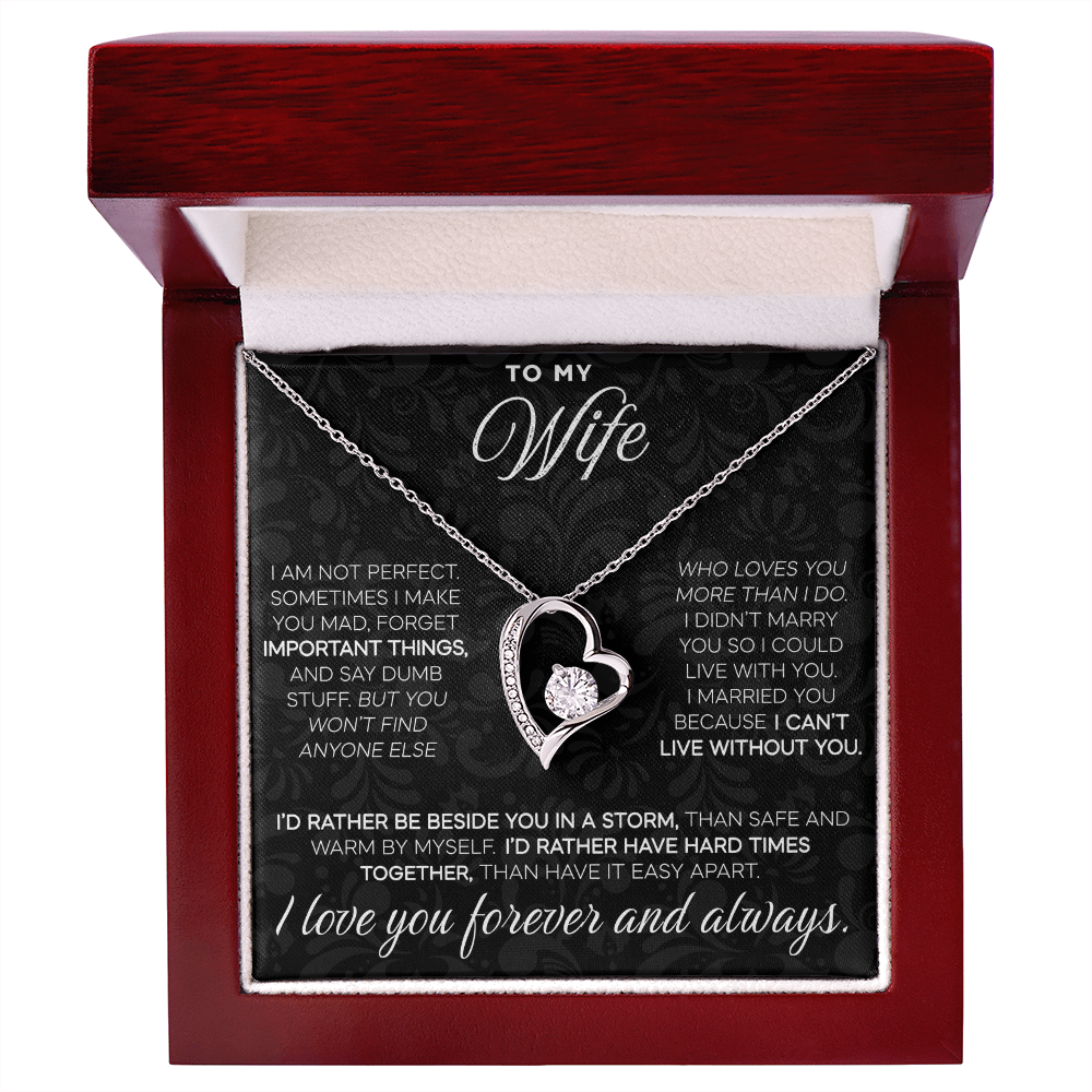 TO MY WIFE FROM HUSBAND NECKLACE  - Premium Forever Love Necklace (SKU26J-01211)