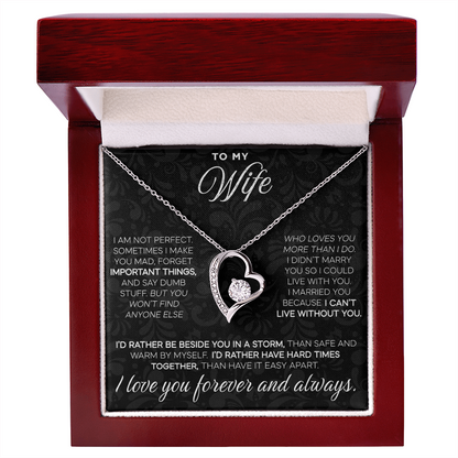 TO MY WIFE FROM HUSBAND NECKLACE  - Premium Forever Love Necklace (SKU26J-01211)