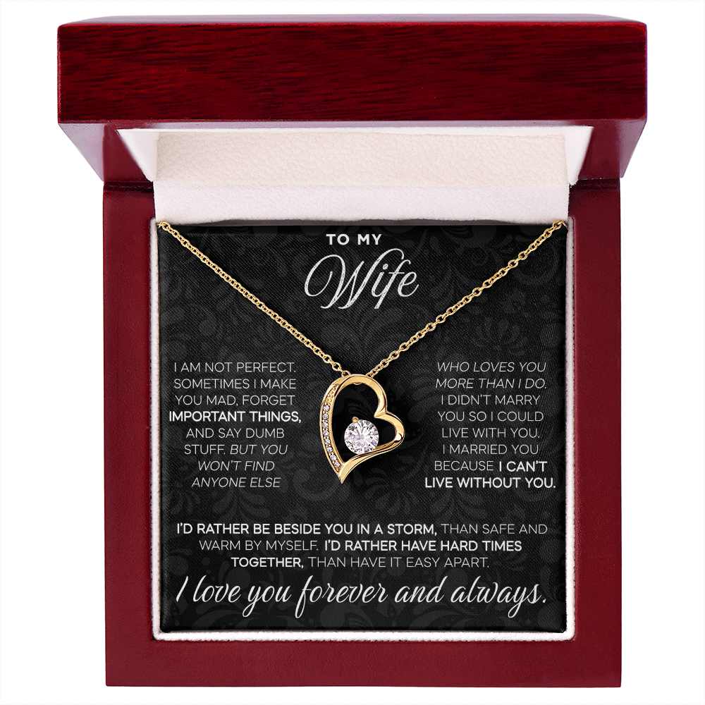 TO MY WIFE FROM HUSBAND NECKLACE  - Premium Forever Love Necklace (SKU26J-01211)