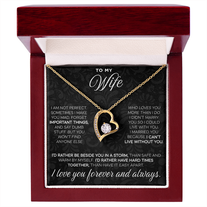 TO MY WIFE FROM HUSBAND NECKLACE  - Premium Forever Love Necklace (SKU26J-01211)