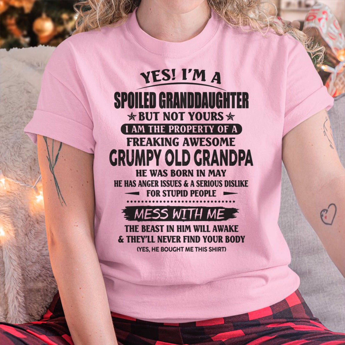 Spoiled Granddaughter of a Grumpy Grandpa Shirt May Edition – From Grandpa to Granddaughter NTTD05 (SKU07-130-05)